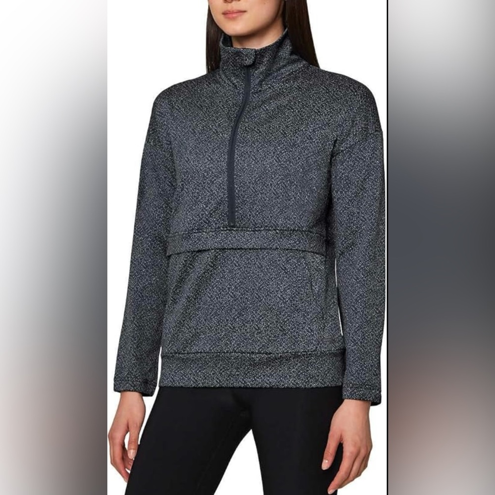 Mondetta Black Gray Blended colors 1/2 Zip Active Popover Women's Jacket